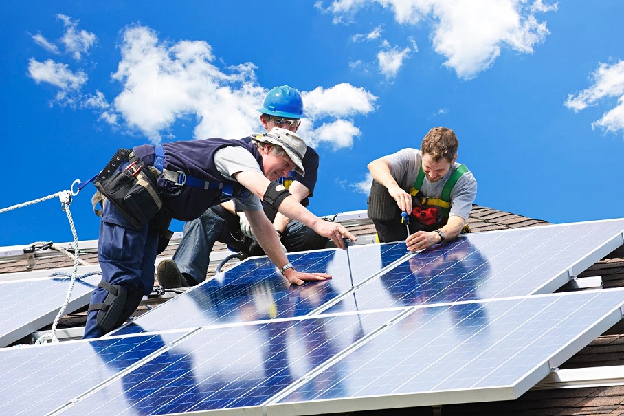 Installing new solar panels